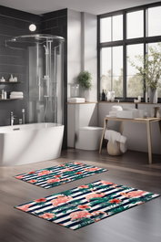 Mijölnir Juego de alfombrillas de baño CT-5301 de 2 piezas, Multicolor